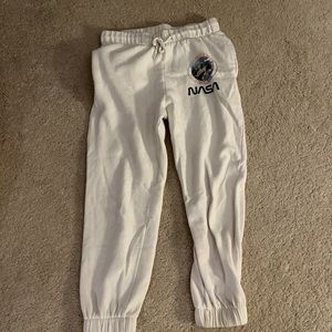 white nasa sweatpants